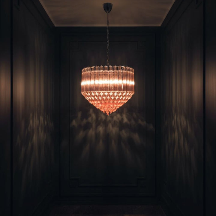 Mora Pink Murano Glass Chandelier 5