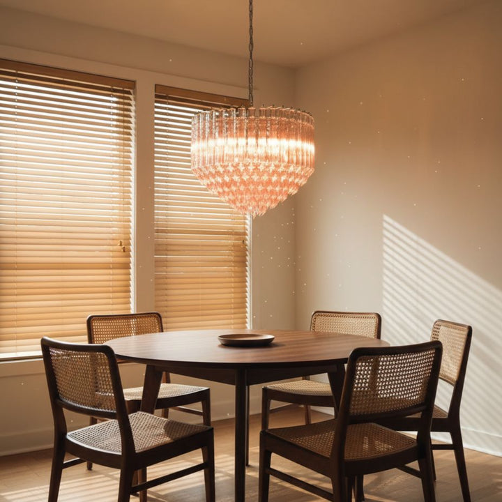 Mora Pink Murano Glass Chandelier 6