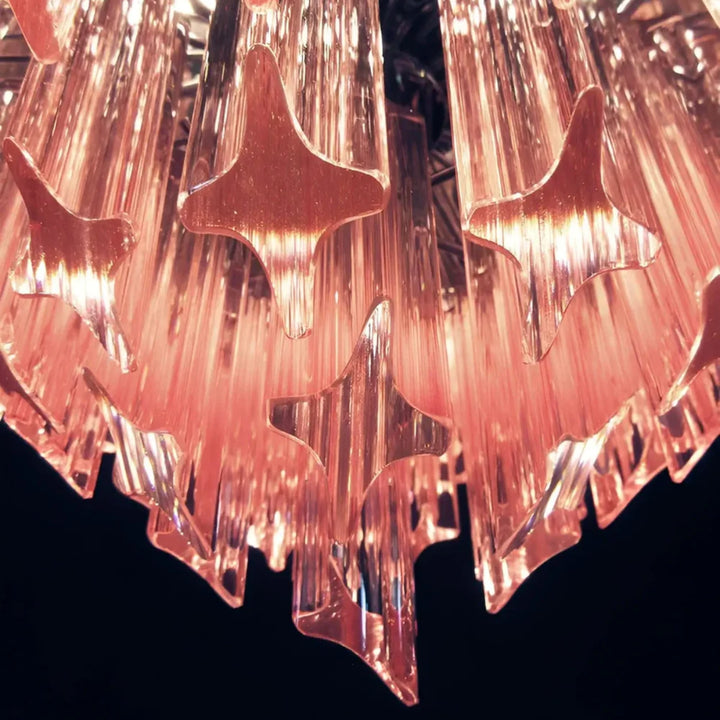 Mora Pink Murano Glass Chandelier 8