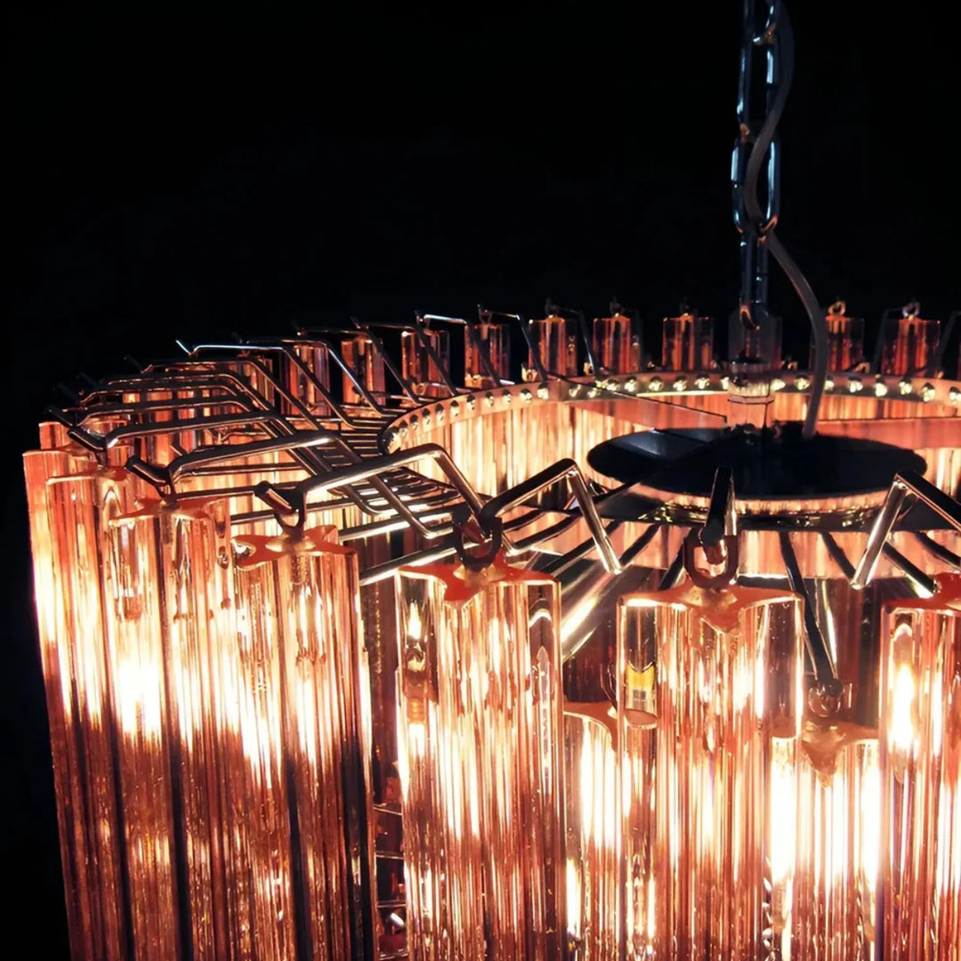 Mora Pink Murano Glass Chandelier 9
