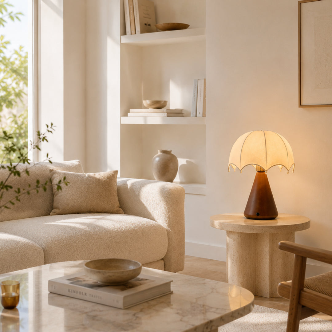 Mushroom Silk Table Lamp 2
