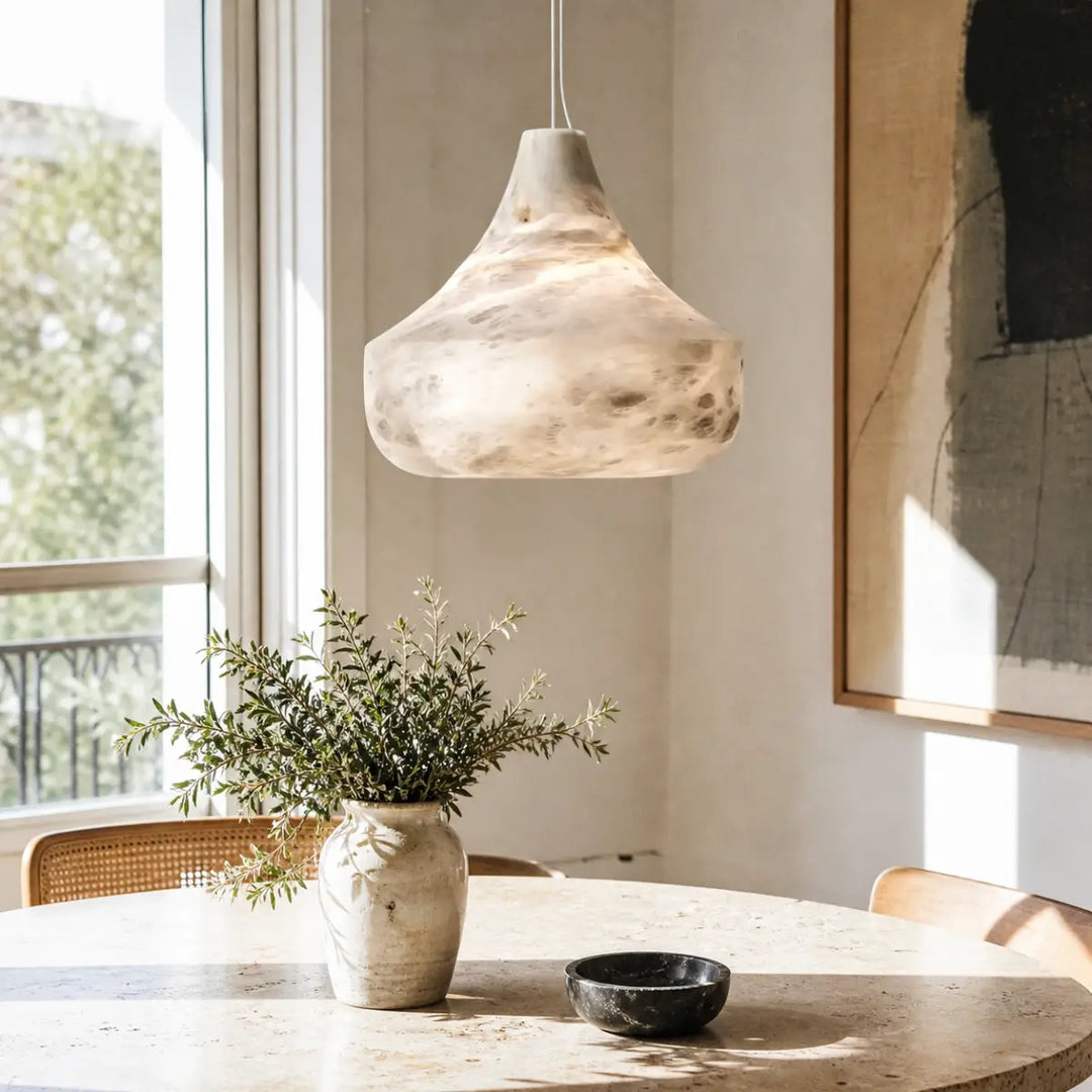 Nara Cone Alabaster Pendant Light 2