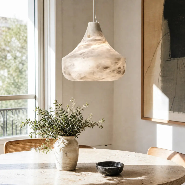 Nara Cone Alabaster Pendant Light 2