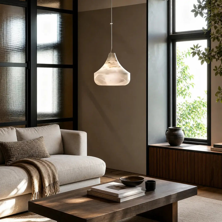Nara Cone Alabaster Pendant Light 3
