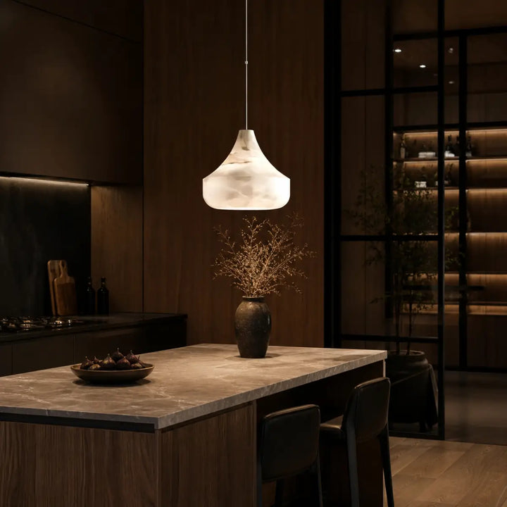 Nara Cone Alabaster Pendant Light 4