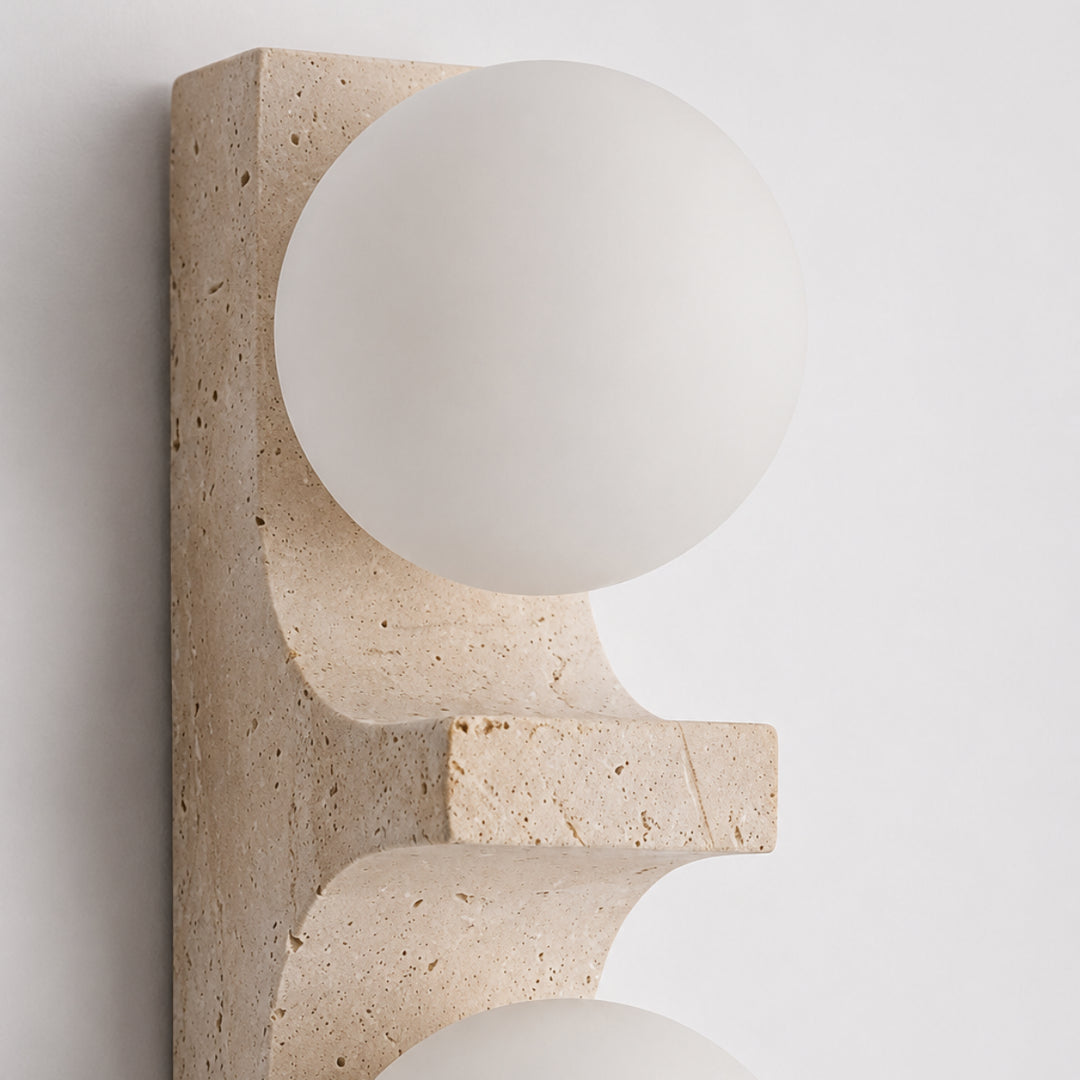 Narevona Travertine Globe Wall Lamp 8