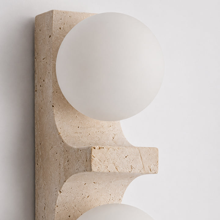 Narevona Travertine Globe Wall Lamp 8