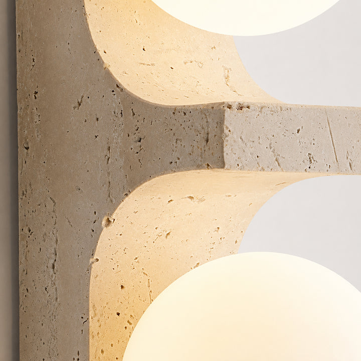 Narevona Travertine Globe Wall Lamp 9