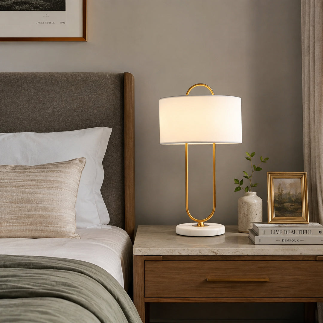 Narevune Marble Loop Table Lamp 2