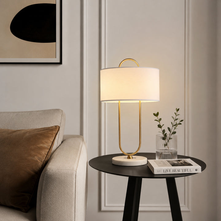 Narevune Marble Loop Table Lamp 3