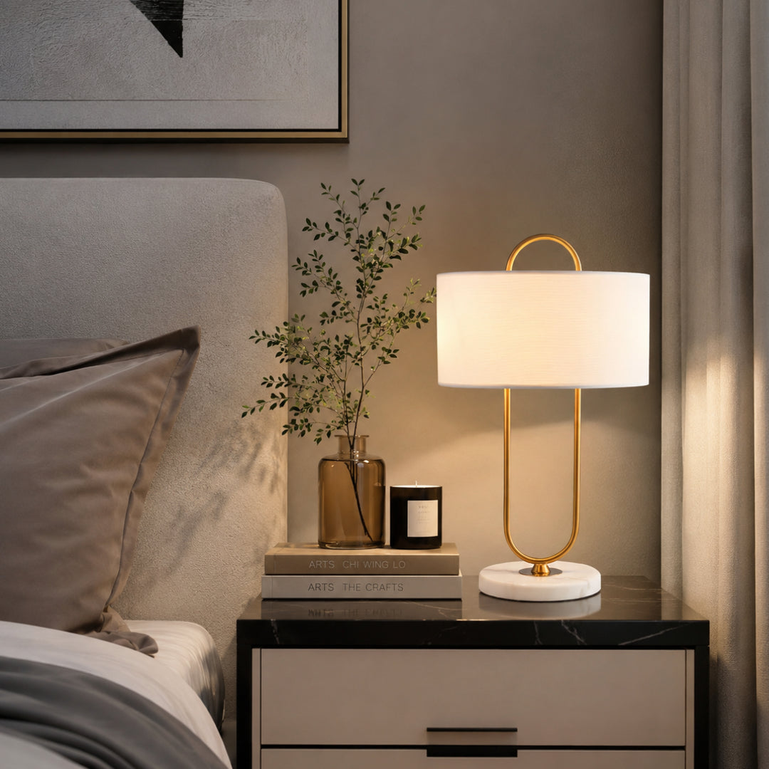 Narevune Marble Loop Table Lamp 5