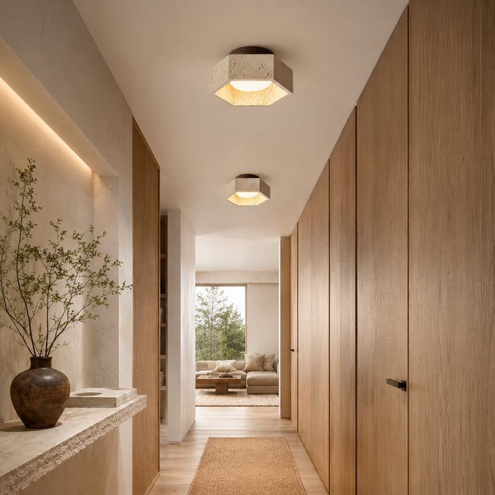 Navorune Travertine Ceiling Lamp 2