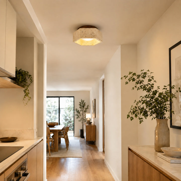 Navorune Travertine Ceiling Lamp 4