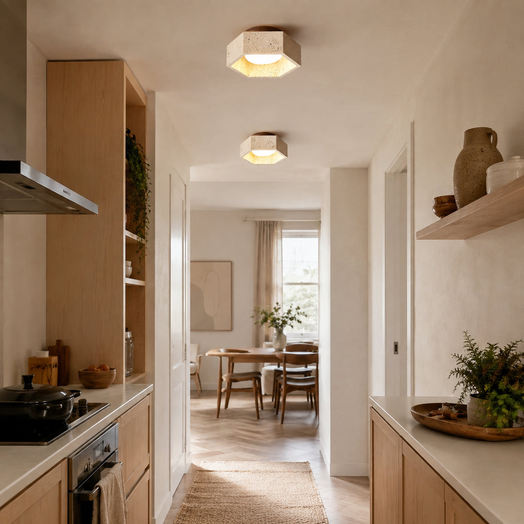 Navorune Travertine Ceiling Lamp 5