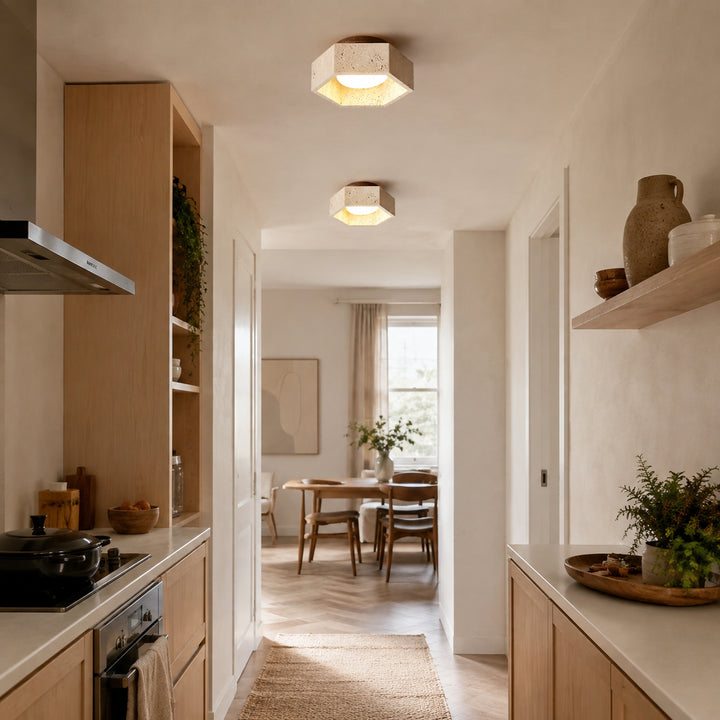 Navorune Travertine Ceiling Lamp 5
