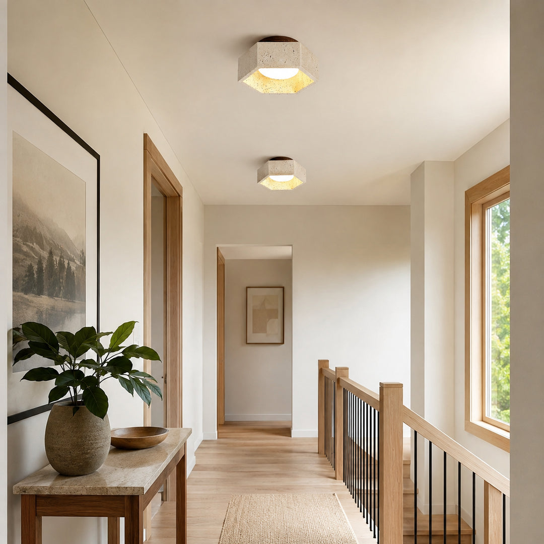 Navorune Travertine Ceiling Lamp 6