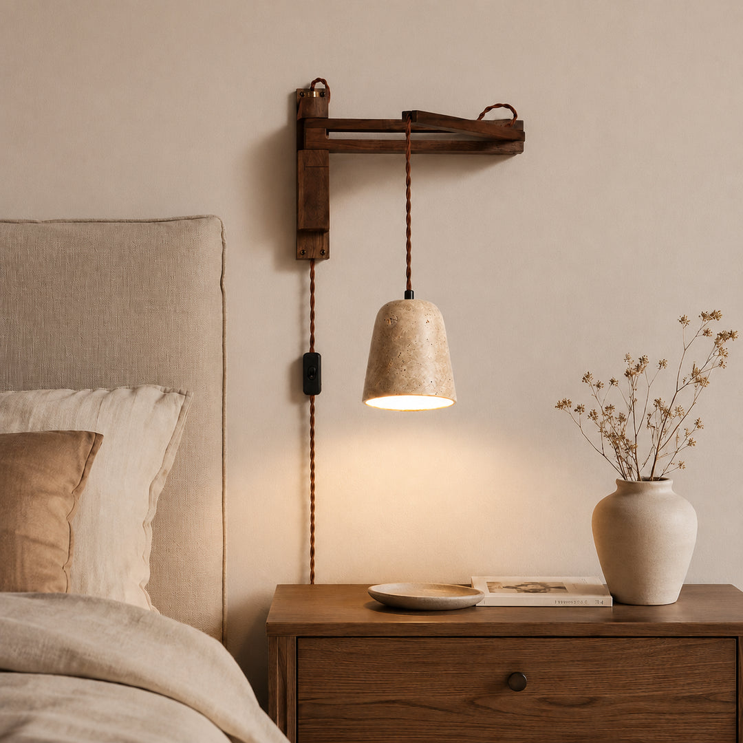 Nerav Wood Arm Wall Lamp 1
