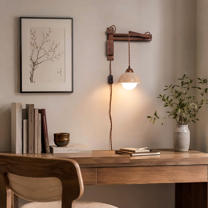 Nerav Wood Arm Wall Lamp 2