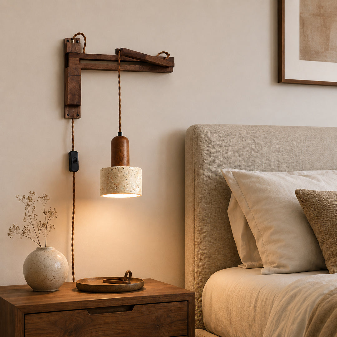 Nerav Wood Arm Wall Lamp 3