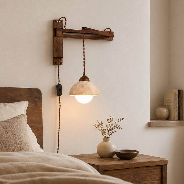 Nerav Wood Arm Wall Lamp 4