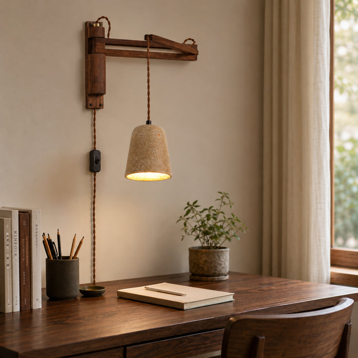 Nerav Wood Arm Wall Lamp 5