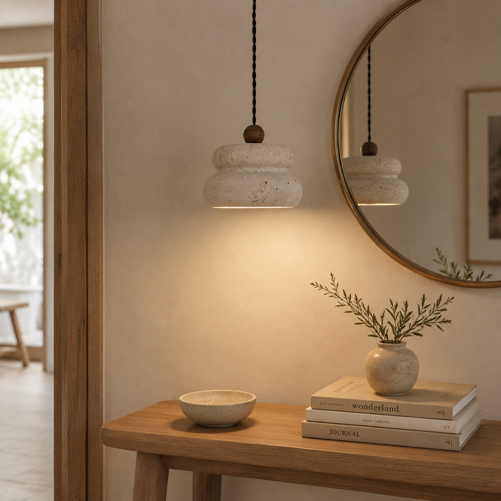 Nerivaro Travertine Pendant Light 1
