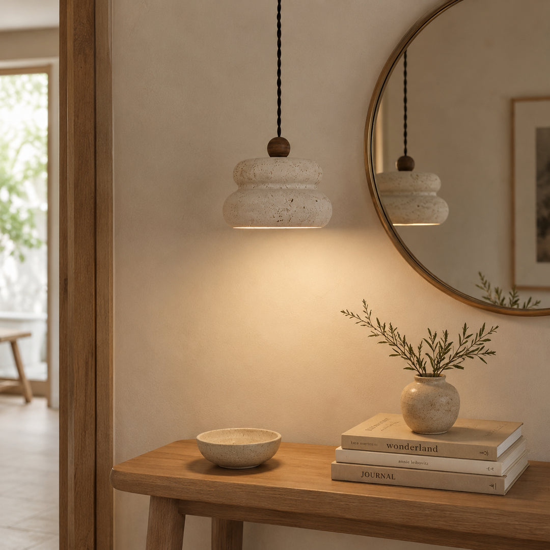 Nerivaro Travertine Pendant Light 1