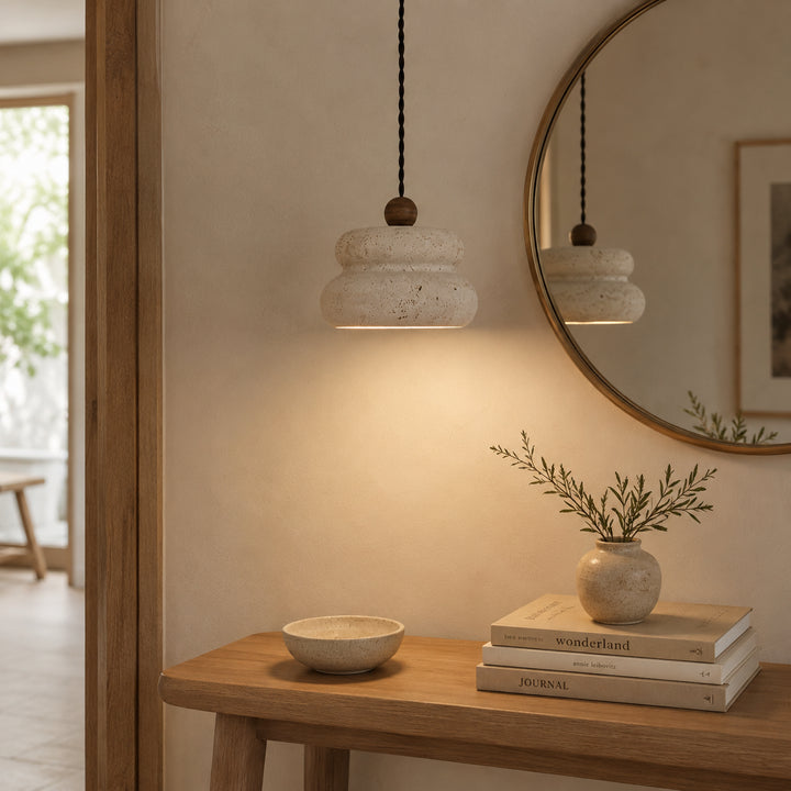 Nerivaro Travertine Pendant Light 1