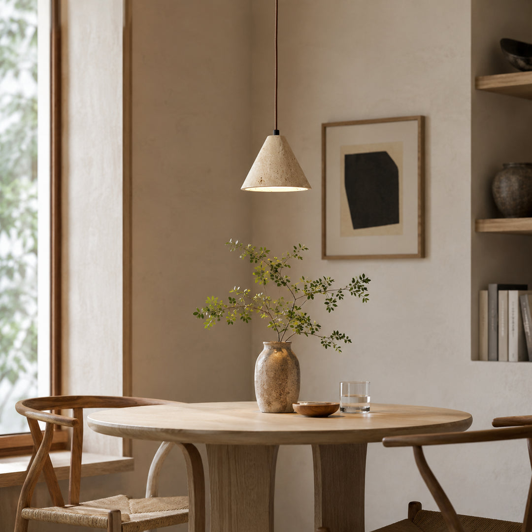 Nolvaren Travertine Cone Pendant Light 5
