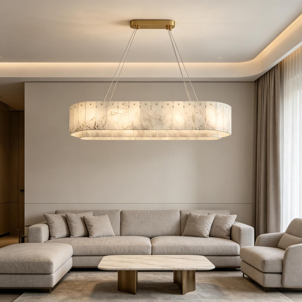 Nona Linear Alabaster Chandelier 2