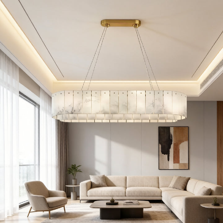 Nona Linear Alabaster Chandelier 3
