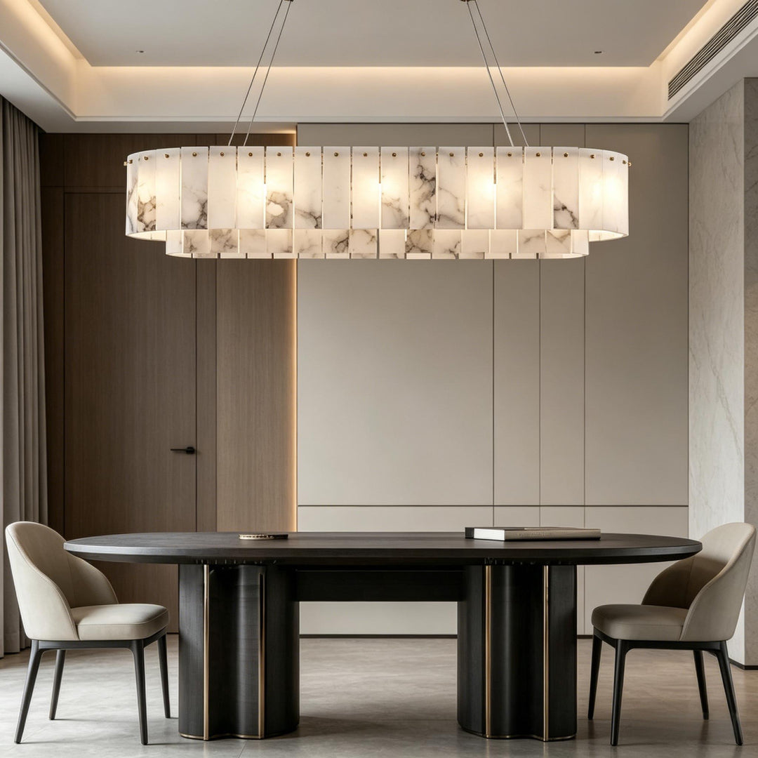 Nona Linear Alabaster Chandelier 6