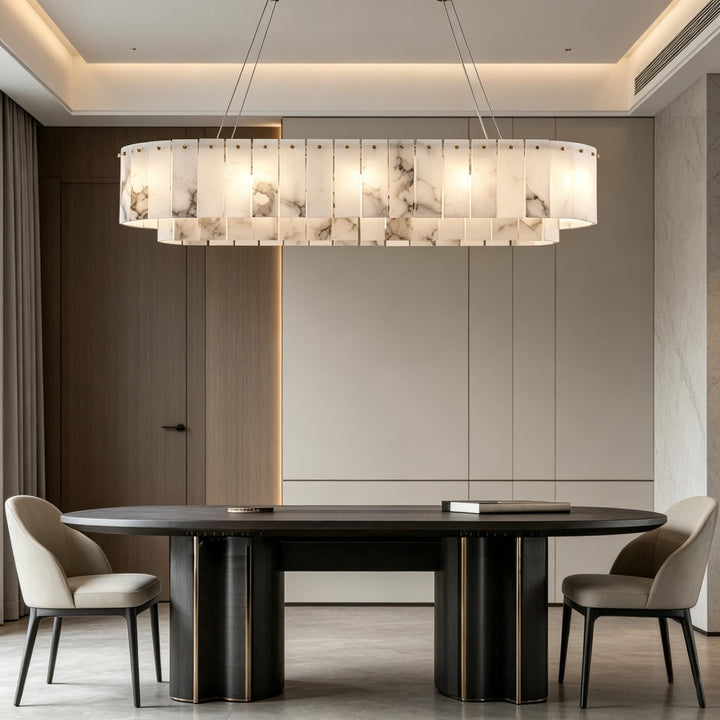 Nona Linear Alabaster Chandelier 6