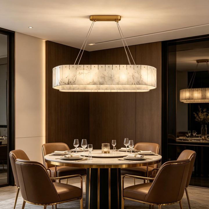 Nona Linear Alabaster Chandelier 7