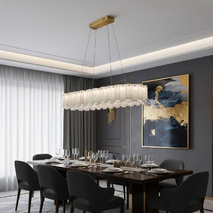Onyx Linear Alabaster Chandelier 9