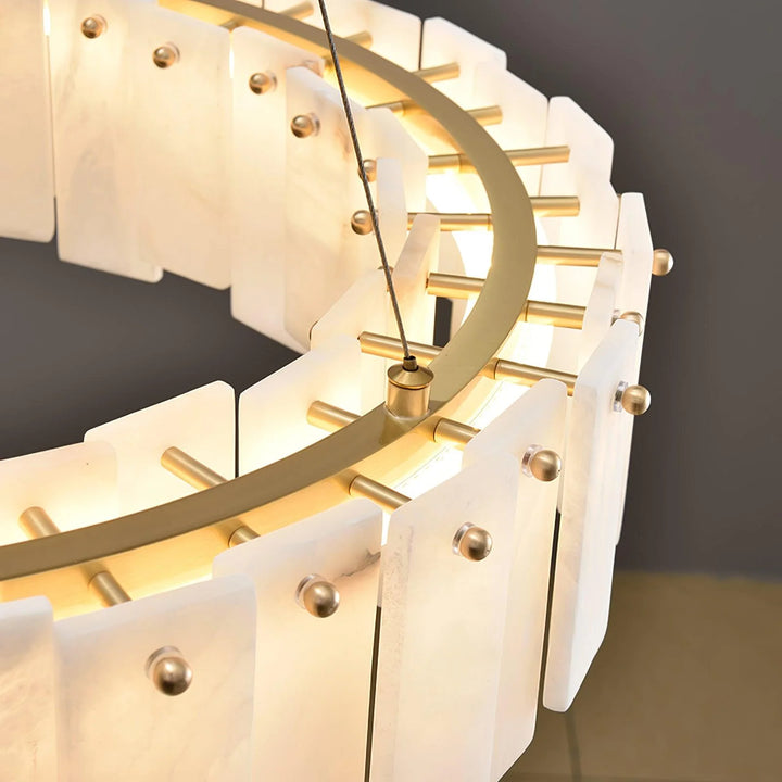  Onyx Ring Alabaster Chandelier 12
