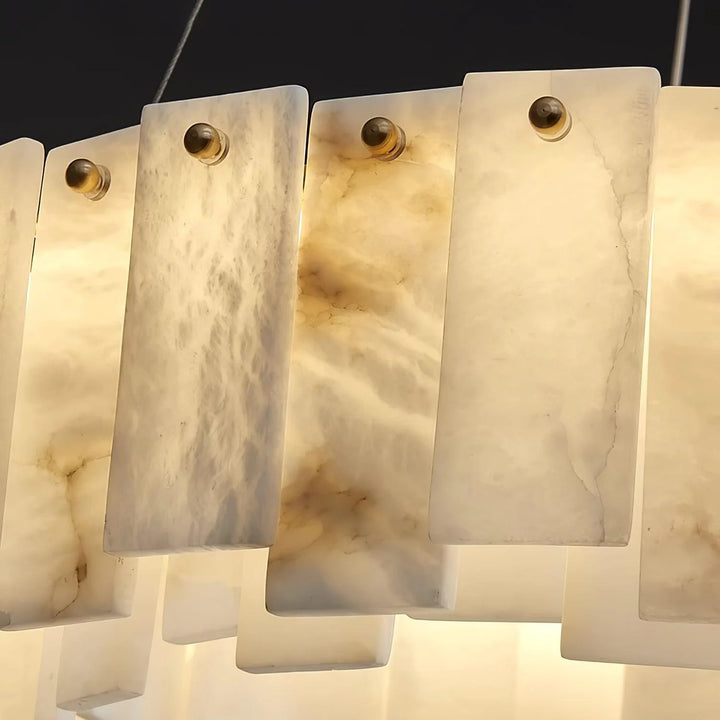  Onyx Ring Alabaster Chandelier 13