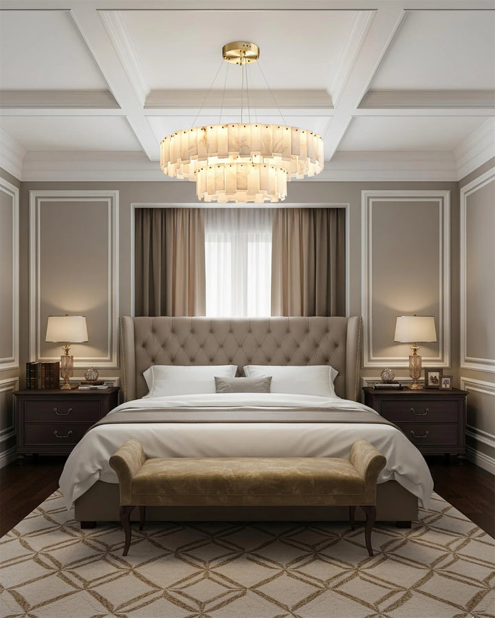 Onyx Ring Double Alabaster Chandelier 10