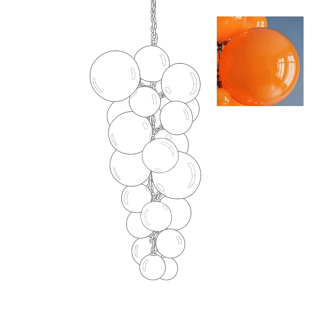 Opaline Murano Glass Chandelier 10