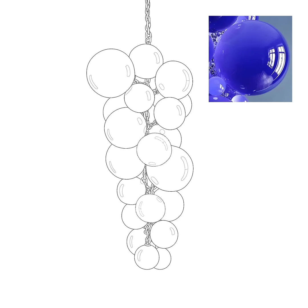 Opaline Murano Glass Chandelier 12
