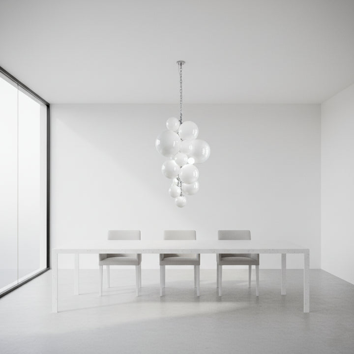 Opaline Murano Glass Chandelier 13