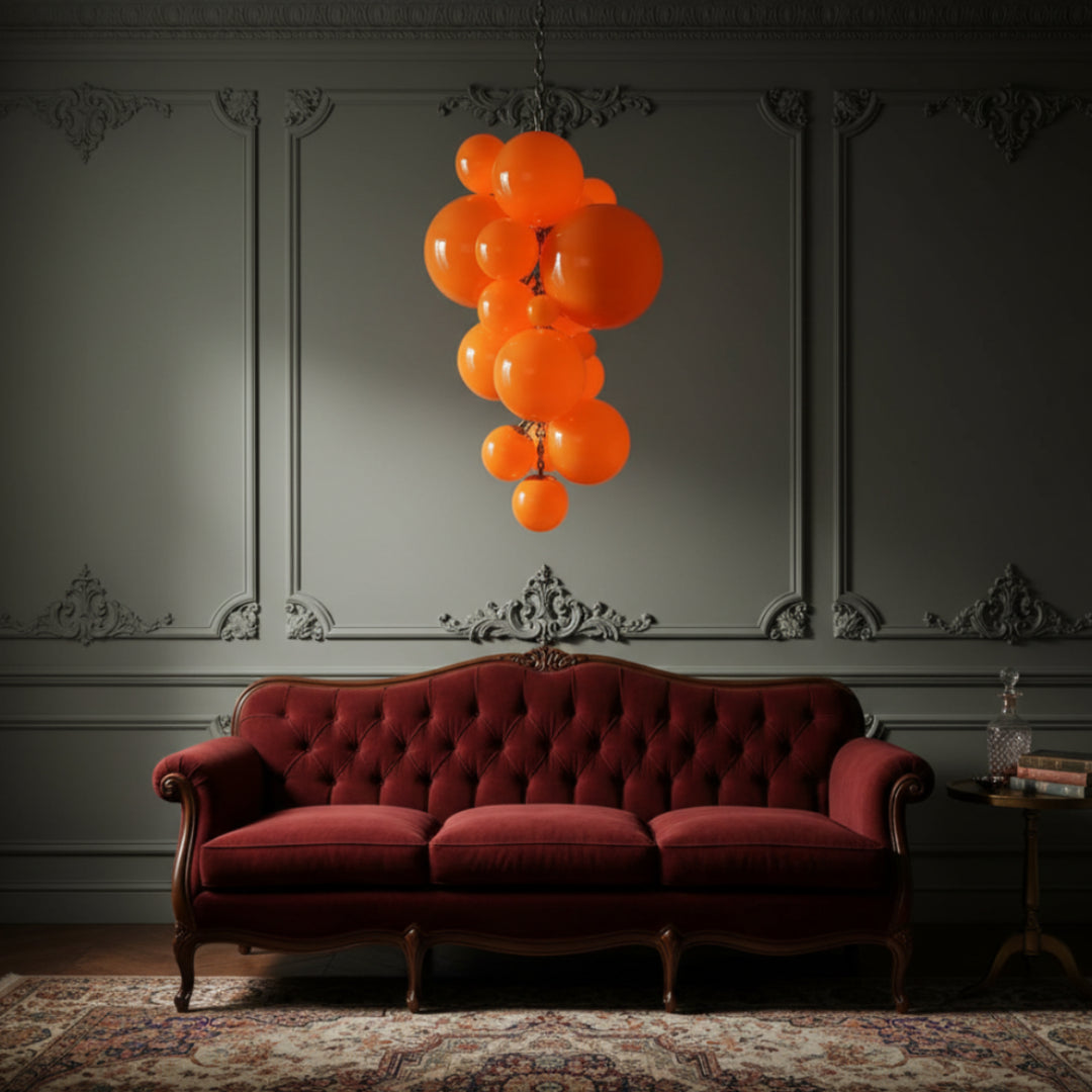 Opaline Murano Glass Chandelier 14