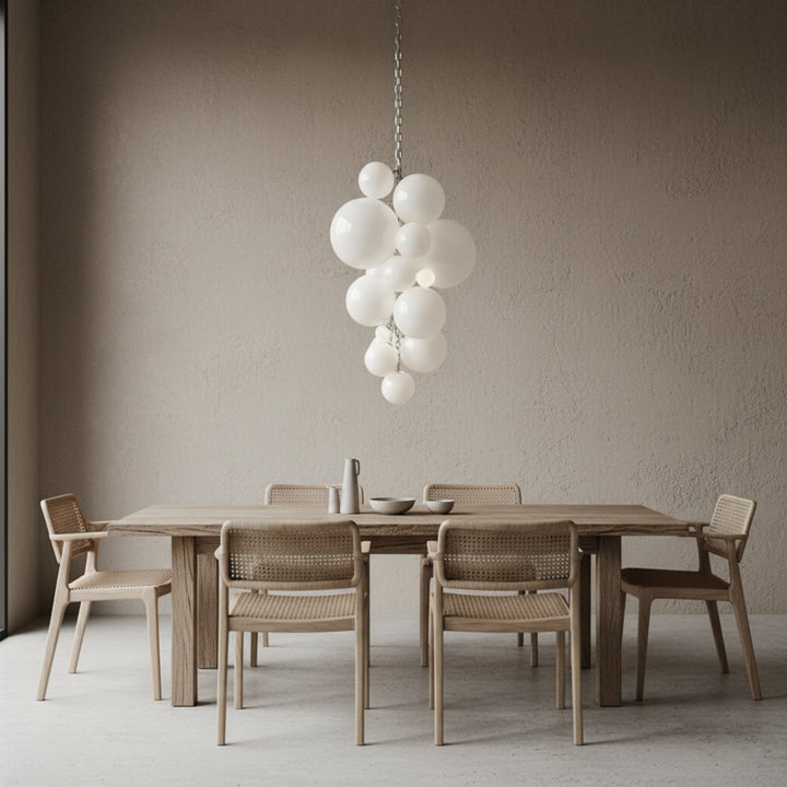 Opaline Murano Glass Chandelier 16