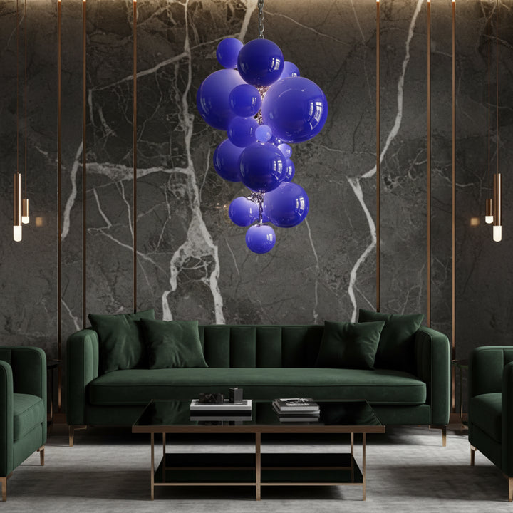 Opaline Murano Glass Chandelier 17