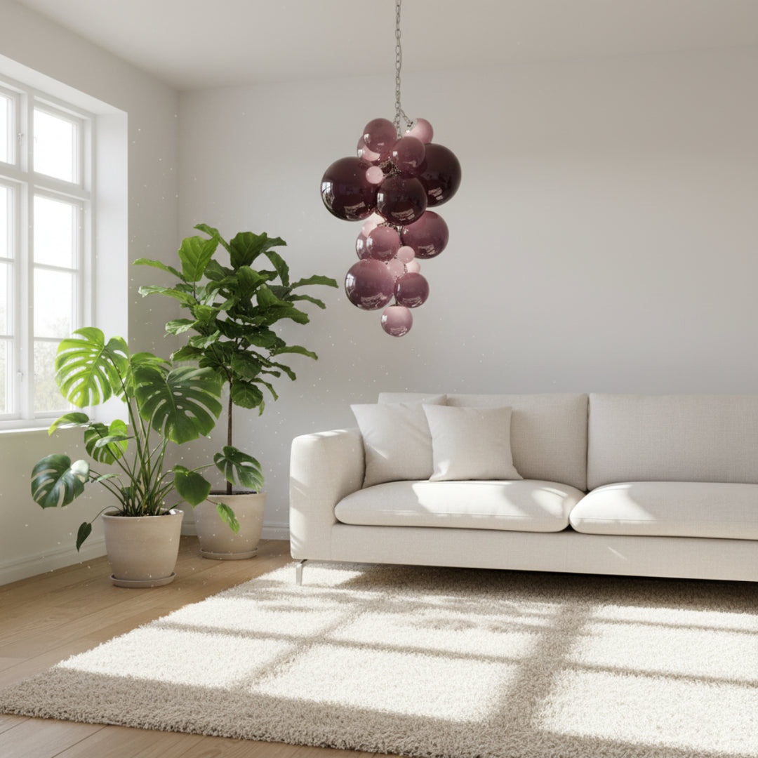 Opaline Murano Glass Chandelier 18