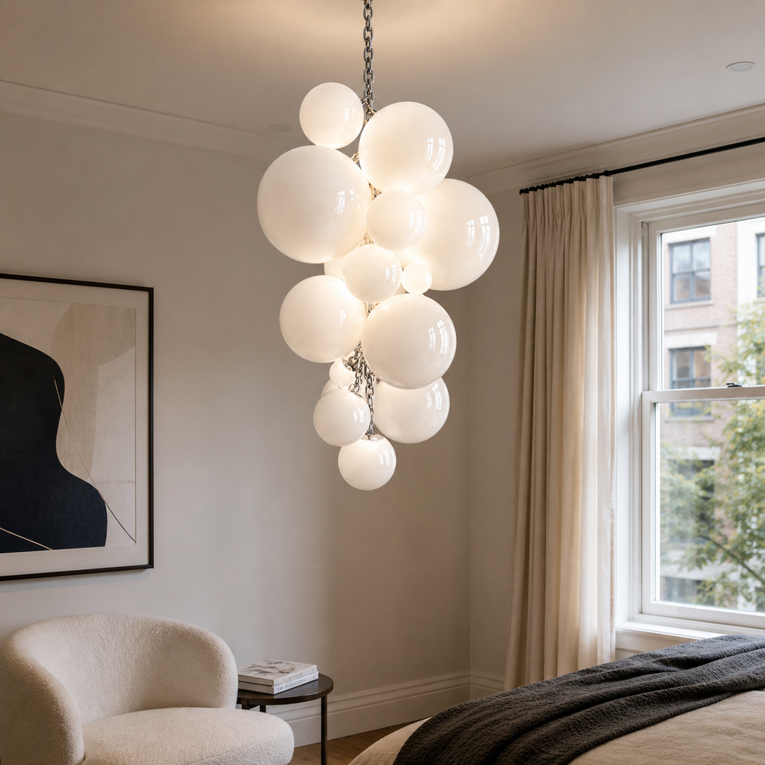 Opaline Murano Glass Chandelier 24