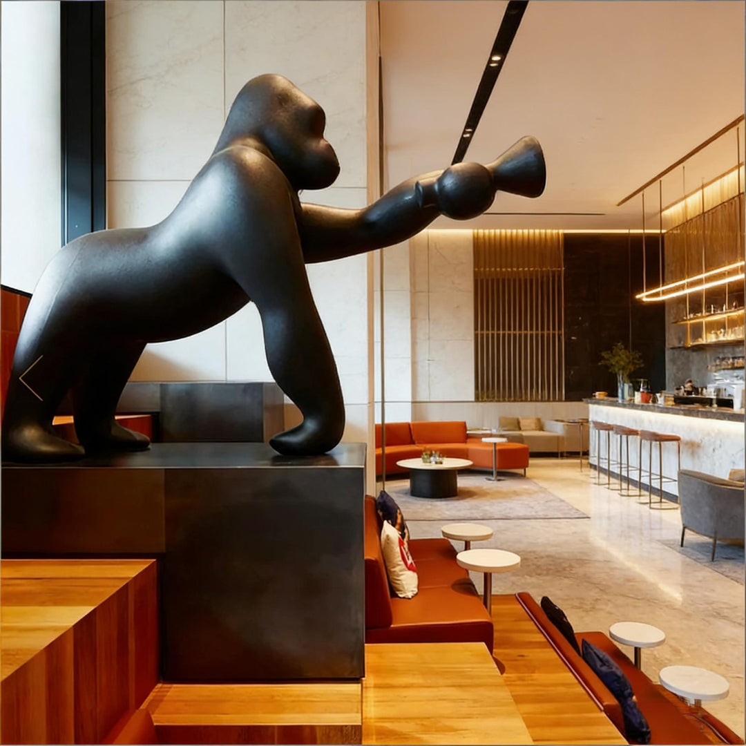 Orangutan Sculpture Floor Lamp 11