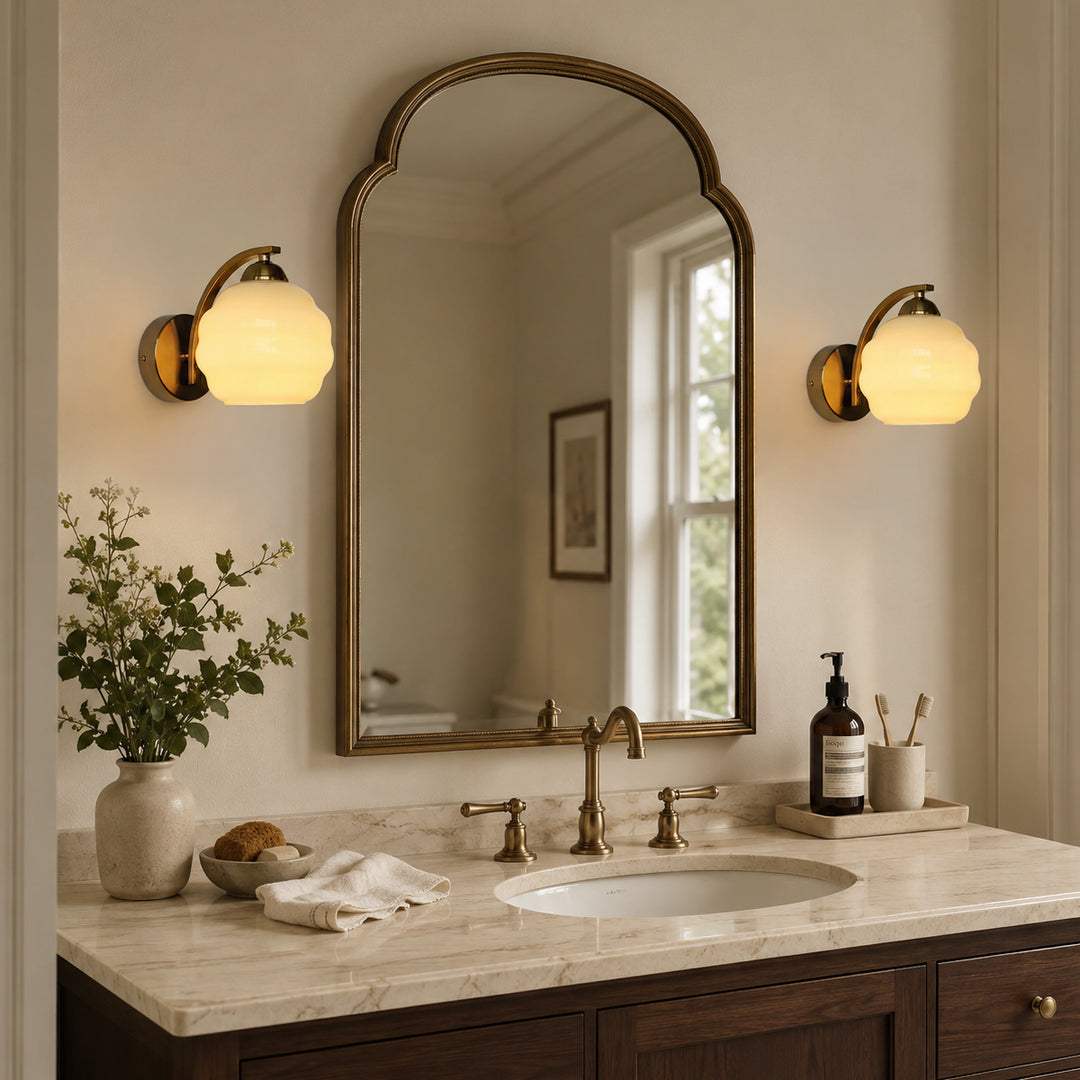Orivelle Milk Glass Wall Lamp 11