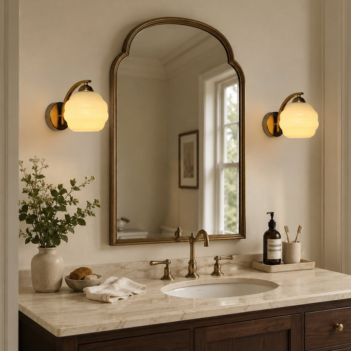 Orivelle Milk Glass Wall Lamp 11