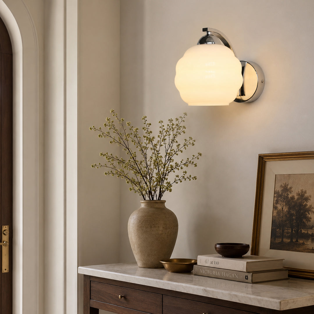 Orivelle Milk Glass Wall Lamp 12